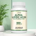 thumbnail image 2 of Ácido alfa lipoico 600 mg: ayuda con el metabolismo y el apoyo energético, promueve la salud nerviosa, antioxidante - 120 s, 2 of 5