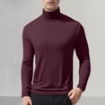 thumbnail image 2 of HBFAGFB Long Sleeve Work Shirts for Men Turtleneck Bottoming Tops Versatile Fall Clothes Coffee Size XL, 2 of 6