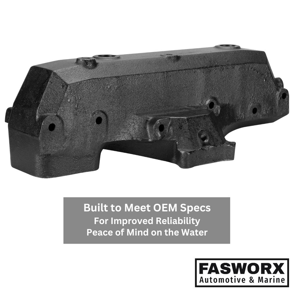 Volvo Penta Exhaust Intake Manifold with Gaskets and Bolts - Replaces 3858870 3854045, 3857450, 3858871, 3858850 OMC GM 986985 1992 to 2009 3.0L Engines - Exhaust Intake Manifold by FASWORX