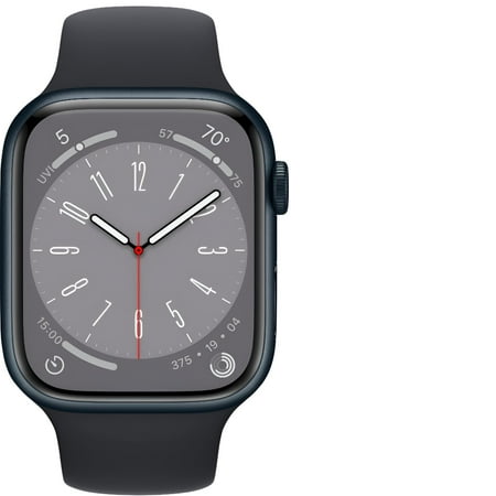 Restored Apple Watch Gen 8 Series 8 45mm Midnight Aluminum - Midnight Sport Band MNUJ3LL/A (Refurbished)