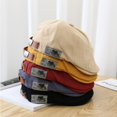 thumbnail image 5 of Retro Warm British Style Harajuku style Painter Hat Peaked Cap Autumn Winter Women Cap Korean Style Hat Cotton Berets Men Berets WINE RED, 5 of 8