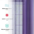 thumbnail image 3 of THD Vicky Semi Sheer Voile Window Curtain Grommet Top Panels for Bedroom & Living Room - Set of 2 (Violet Purple, 54 W x 63 L per panel), 3 of 5
