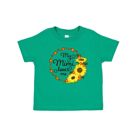 

Inktastic My Mimi Loves Me with Sunflower Wreath Boys or Girls Baby T-Shirt