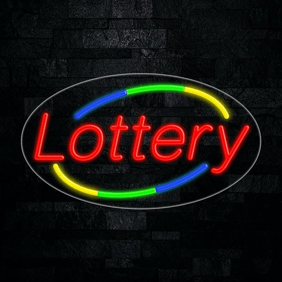 Lottery LED Neon Sign 28"L x 16"H #34540