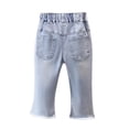 thumbnail image 2 of EnJoCho Teen Girls Jeans Straight Wide Leg Soli𝖽 Tone Elastic Waist Loose Denim Pants Stretch Trousers For Spring Autumn Back-to-School Outdoor Everyday Streetwear Casual Bottoms, 2 of 8