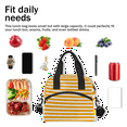 thumbnail image 7 of Herdesigns Orange Striped Lunch Bag for Adults Men Women Insulated Reusable Lunch Box Leakproof Cooler Tote Bag with Adjustable Shoulder Strap, 7 of 7