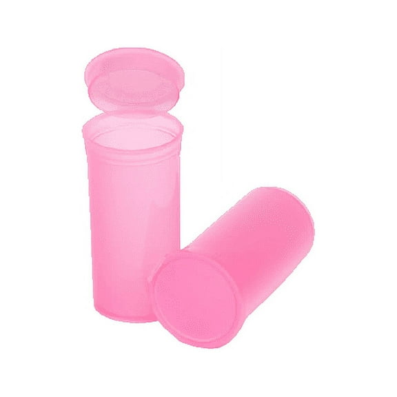Philips Empty Prescription Pop Top Vial Made in USA Pack of 315 Dry Herb Containers with Child Resistant Translucent Pink Color 13 Dram Medical Pharmacy Pill Bottles