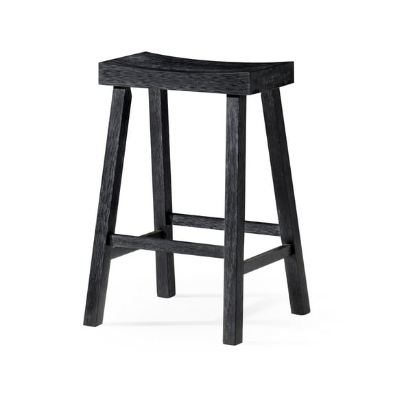 Open Box Maven Lane Vincent Wooden Rustic Aesthetic Counter Stool, Set of 4
