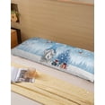 thumbnail image 6 of Blue Christmas Body Pillow Cover, Pillowcase Protectors with Zipper, Breathable Decorative Throw Pillow Case Cover, Gnomes Xmas Tree Snowflake Winter Gifts Pillow Shams for Couch Sofa 20x60Inch, 6 of 8