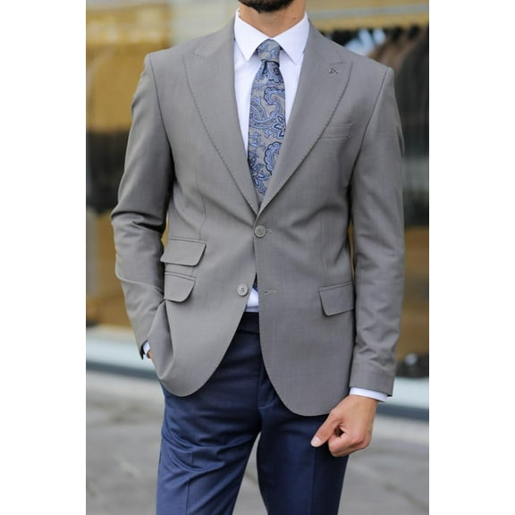 Stylish Jacket, Slim Fit Wool Special Design Smoked Men's Classic Jacket