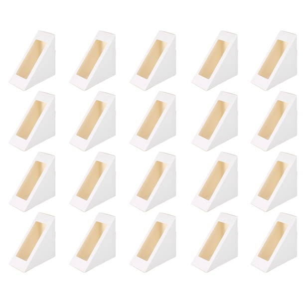 EeaseMX 20 cajas de embalaje desechables para sándwiches, cajas de papel para alimentos