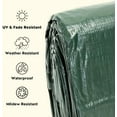 thumbnail image 6 of Tarp Supply, Inc. - 18' x 24' Heavy Duty Green/Silver Poly Tarp with Aluminum Grommets and Reinforced Corners, Waterproof, UV Resistant 8 Mil, 6 of 9