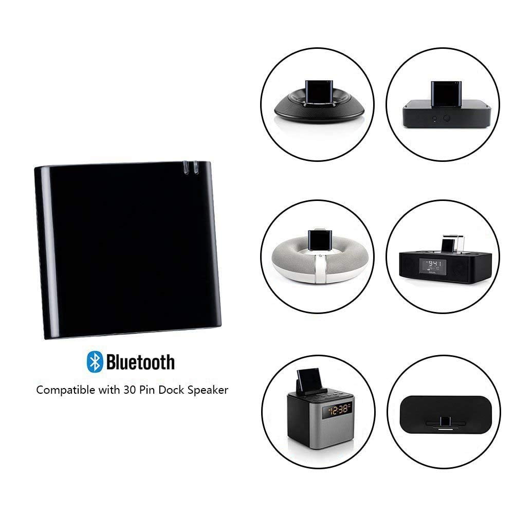 Bluetooth A2DP Wireless Music Receiver for 30-pin iPhone iPad iPod Dock  Speaker Expansion Audio Adapter Music for iPhone