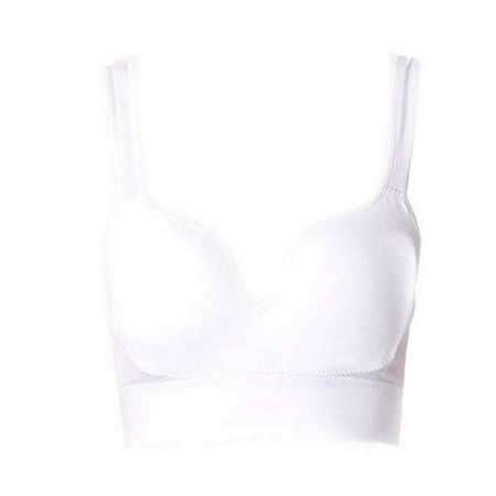 

Popvcly Women Wirefree Active Bra Seamless Push up Sports Bra Widen Shoulder Straps Bralette for Yoga Running Fitness