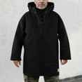 thumbnail image 2 of Sweat à Capuche Rétro pour Hommes avec Col Montant, Coupe Ample Décontractée, Style Business, Manches Longues Mi-Longues, Couleur Unie, 2 of 7