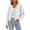 White, variant on Staron Cropped Cardigans for Women Casual Knit Cardigan Button Down Round Neck Long Sleeve Solid Fall Winter Sweater Tops Beige XXL