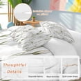 thumbnail image 3 of White Floral Bedding 3 Piece Duvet Cover Set Queen Size, Garden Floral Seasonal Botanical Blooms Soft Microfiber Comforter Cover with Zipper Closure & Pillowcases, Wrinkle & FadeResistant Quilt Cover, 3 of 9