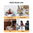 thumbnail image 2 of 13 Inch Round Placemats Set of 6, Light Blue Snowman Christmas Non Slip Heat Insulation PP Table Mats, Xmas Tree Ball Snowflake Elk Washable Place Mats for Kitchen Dining Party Table Decor, 2 of 7