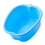 Clearance! Foot Soaking Bathtub Large Foot Basin Solid Soaking Foot Bucket Massage Bathtub Exfoliating Pedicure Foot Spa Bath Bucket for Men and Women 13*14.68*6 in Blue