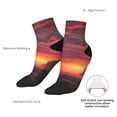 thumbnail image 6 of Rateoe Sunset Western Desert Cowboy Pattern Quarter Crew Socks,Toe Seamed Ankle Socks,Cotton Cushioned Breathable Athletic Crew Sports Socks, 6 of 7