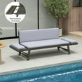 thumbnail image 7 of Topcobe Outdoor Convertible Sofa Daybed with Adjustable Armrests for Balcony, Outdoor Patio Furniture-Gray, 7 of 7