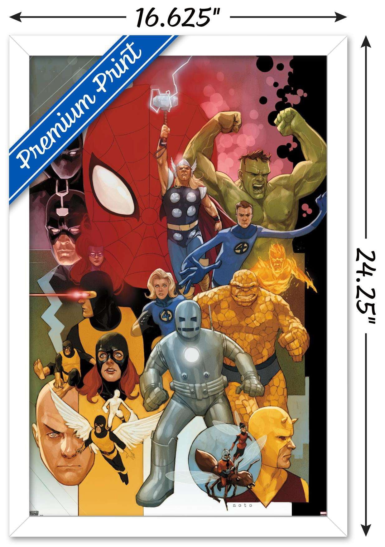 Marvel Comics - Marvel Universe - Noto Wall Poster, 14.725" x 22.375", Framed