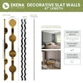 thumbnail image 2 of Ekena Millwork 47"H x 1/8"T Brazos Adjustable Acrylic Decorative Slat Wall Panel Kit, Gold Mirror (contains 22 Slats), 2 of 12