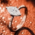 thumbnail image 3 of solitaire jewels 1.5CT Vintage Style Marquise Moissanit Engagement Ring For Women, 14K Rose Gold, 3 of 7