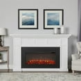 thumbnail image 3 of Real Flame Alcott Electric Fireplace White Mantel Infrared Firebox Adjustable Multiple Flame Colors, 3 of 25