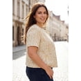 thumbnail image 3 of Jessica London Women's Plus Size Short Sleeve Tweed Jacket, 3 of 4