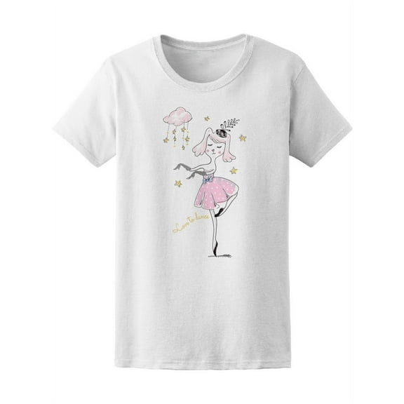 Cute Dancer Dog Tee Women's -Image by Shutterstock