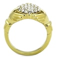thumbnail image 3 of IP Gold(Ion Plating) Stainless Steel Ring with Top Grade Crystal in Clear for Women Celtic Theme Clear Stone Color Style TK1724 Size 9, 3 of 4