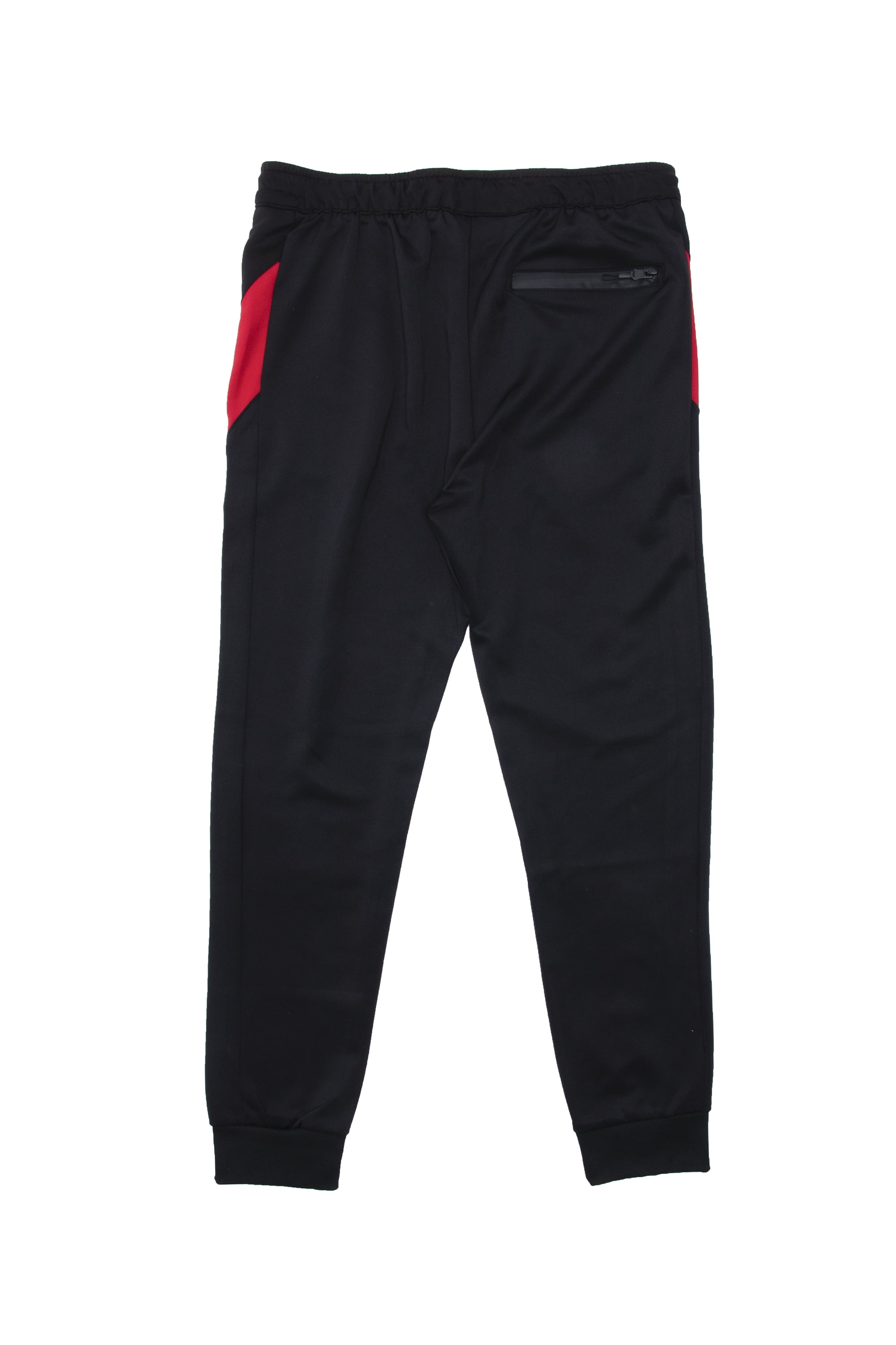 CULTURA SPORT Men's Active Fashion Fleece Jogger Sweatpants W/ Pockets,  Athletic Pants for Gym & Running, Black/Red, Large 