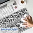 thumbnail image 4 of Long Mouse Pads for Desk,Black Geometric Triangle Diamond Pattern Desk Mats on Top Of Desks, Desk Mouse Pad Extra Large with 3mm Non-Slip Base and Stitched Edge for Gaming,Office,Work,Home 31.5"x11.8", 4 of 6