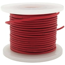 25 Feet Red 22 Gauge Solid Hook-Up Wire, Tinned Copper, PVC Insulation (Shade May Vary)