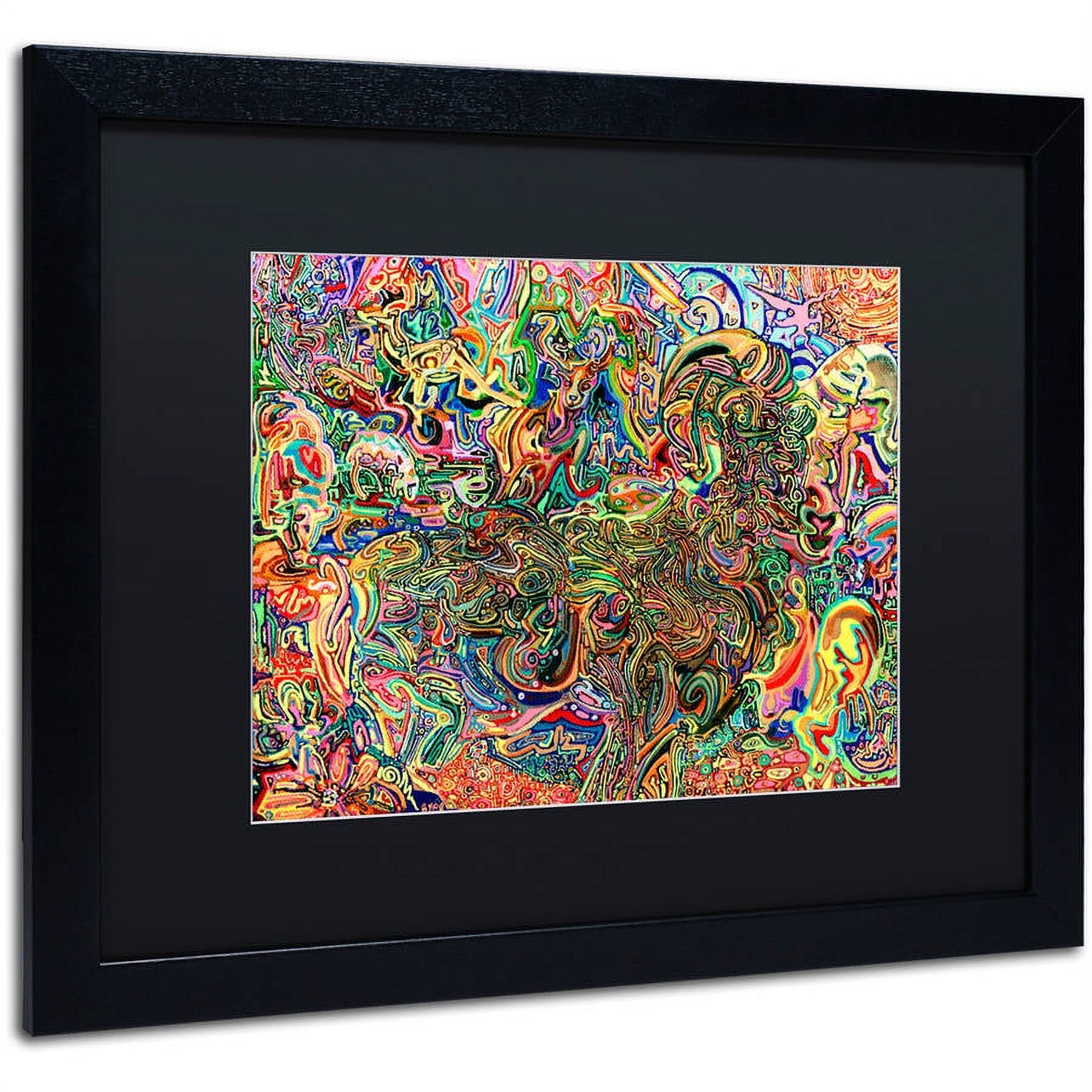 Trademark Fine Art "Do Electric Sheep Dream Of Androids" Canvas Art by Josh Byer, Black Matte, Black Frame