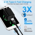 thumbnail image 2 of 2 Pack Micro USB Charger, USB A to Micro Cable 6FT with USB Wall Charger, Android Charger Block Fast Charging Cable for Kindle, E-Reader, Samsung J8 J7 Pro S6S7, Droid Cord AC Power Adapter, Black, 2 of 8