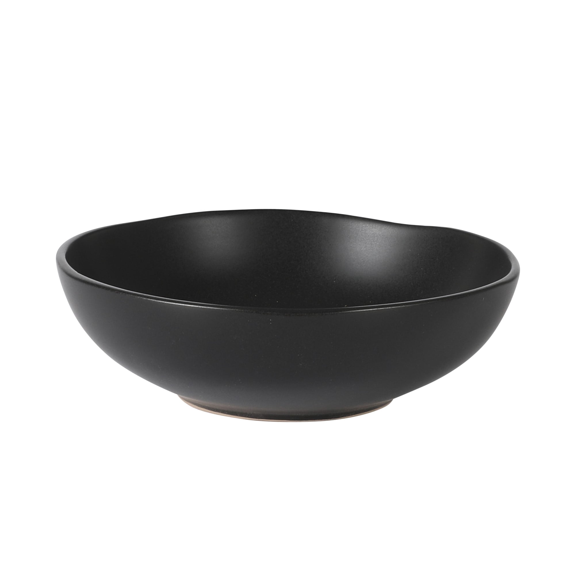 Gibson Home Bethel 18 Piece Plates and Bowls Ceramic Stoneware Organic Shape Dinnerware Set (Service for 6) - Matte Black