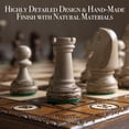 thumbnail image 6 of Wegiel Handmade Junior European International Chess Set - 16 Inch Luxury Wooden Chess Set for Adults, Premium Beech and Birch Wood, 6 of 7
