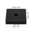 thumbnail image 2 of Uxcell Square Rubber Anti-Vibration Pads  with Hole 1.97" x 1.97" x 0.4", Black 8Pcs, 2 of 5