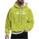 thumbnail image 2 of Sudadera con capucha para hombre, estilo casual, con cuello redondo, estampado, manga larga, blusa de poliéster, 2 of 5