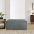thumbnail image 6 of UIXE Rectangle Ottoman Bench, Corduroy Ottoman with Spring Package, Upholstered Footrest Bench for Living Room, Entryway, Bedroom - Gray, 6 of 7