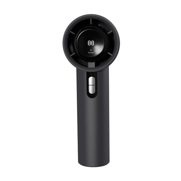Bewildely Mini ventilador de mano con pantalla LED digital y potente potencia eólica, carga USB, portátil, . Electrodomésticos negro