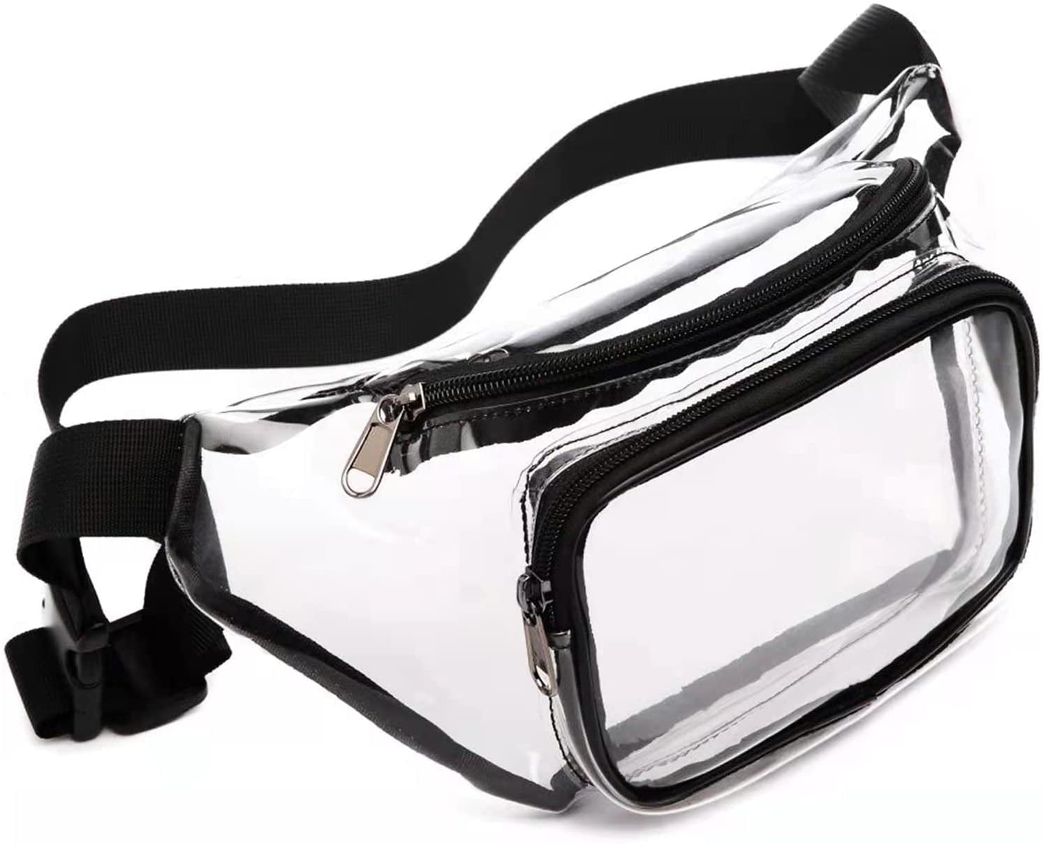 Clear Fanny Pack, Clear Bag Stadium Approved, Small Waterproof Fanny Waist Packs with Adjustable