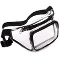 thumbnail image 1 of Riñonera transparente, bolsa transparente aprobada por el estadio, riñoneras pequeñas impermeables con correa ajustable para festivales, caminatas, eventos en estadios, días de juego, conciertos y, 1 of 7