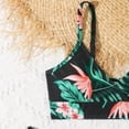 thumbnail image 5 of kpoplk Girls Floral Bikini 3PCS Set Complete Swimsuit with Mesh Skirt Cover Up for Pool or Beach(Black,10-11 Y), 5 of 6