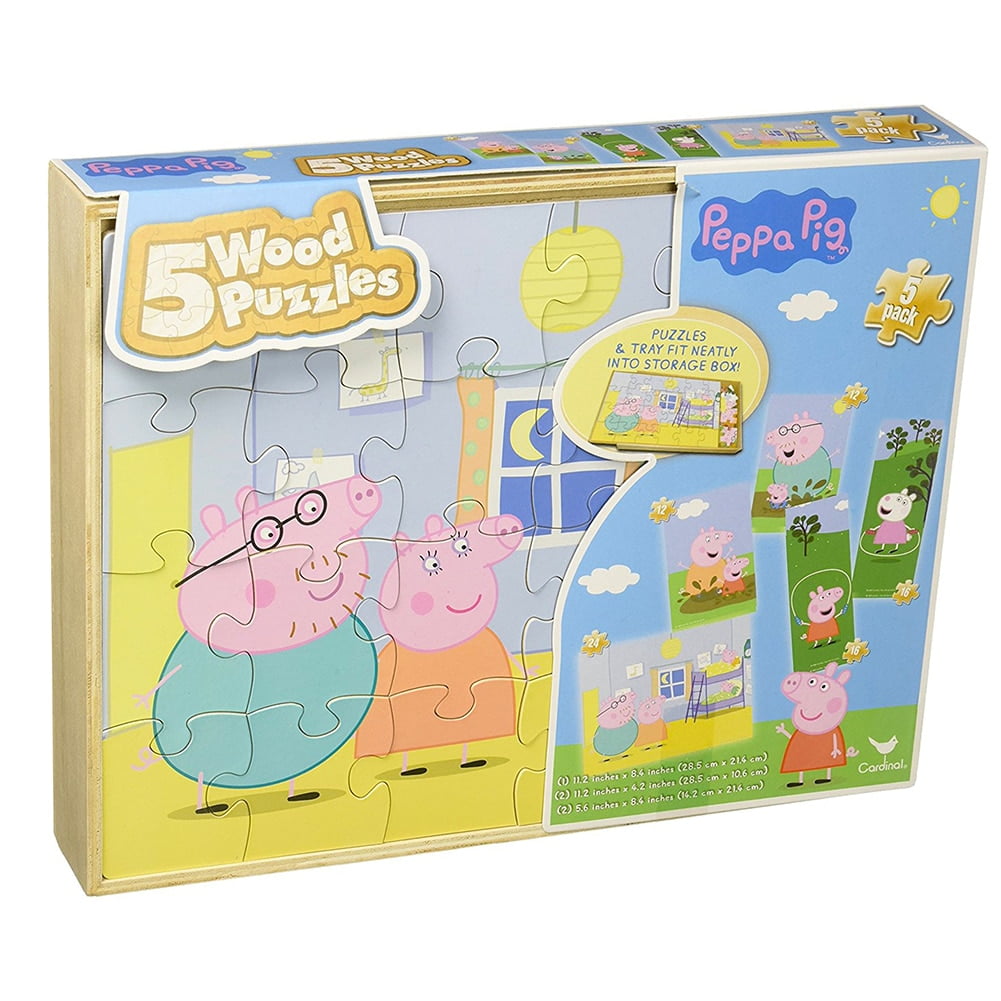 Peppa Pig Childrens Character Educational Wooden Stacking Blocks Puzzle Game Toy 