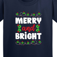thumbnail image 4 of Inktastic Merry and Bright Youth T-Shirt, 4 of 5