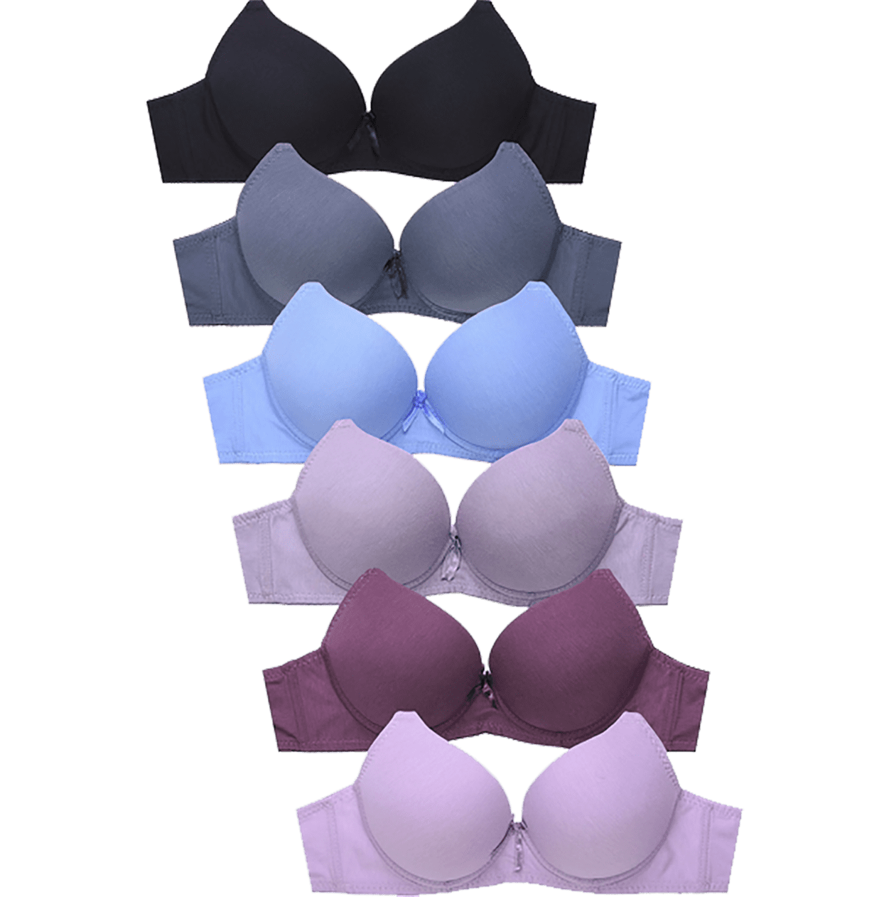 6 pieces of Pushup Underwired Lace Lady's Gentle Push Up Bra A B C Cup 38B (447160R560R4 6 pieces of Pushup Underwired Lace Lady's Gentle Push Up Bra A B C Cup 38B (447160R560R4