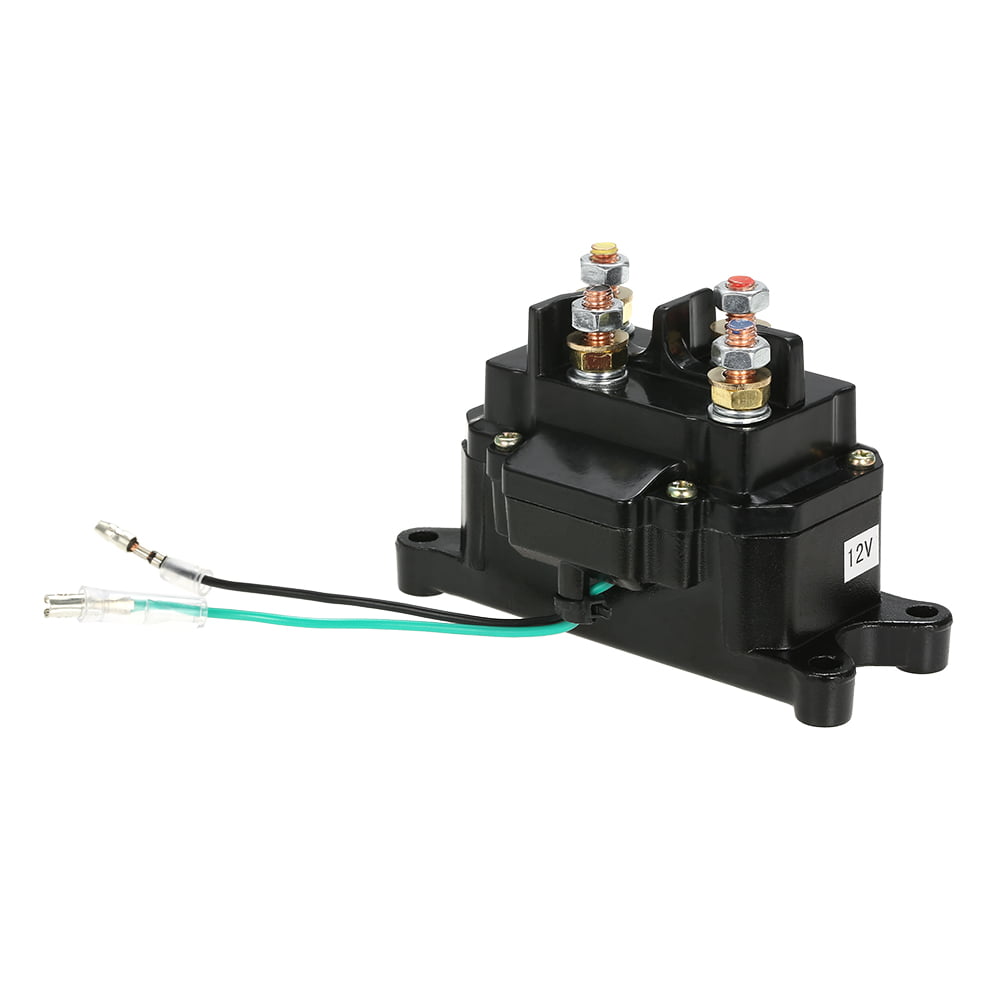 X AUTOHAUX Winch Solenoid DC 12V 250A Relay Contactor Replacement Combo with Switch Control Wire Kit for ATV UTV